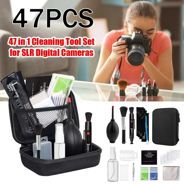 Shunmaii Kamera Reiniger Kit für DSLR und digitale Kameras mit Bürste, Schwarz - Bild 1