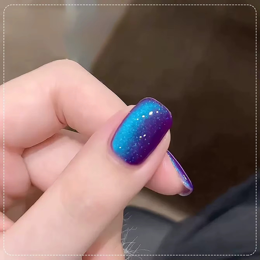 MISS SHAKA Blaubeer-Katzenaugen Gel-Nagellack, Schimmernd, 12 ml - Bild 3