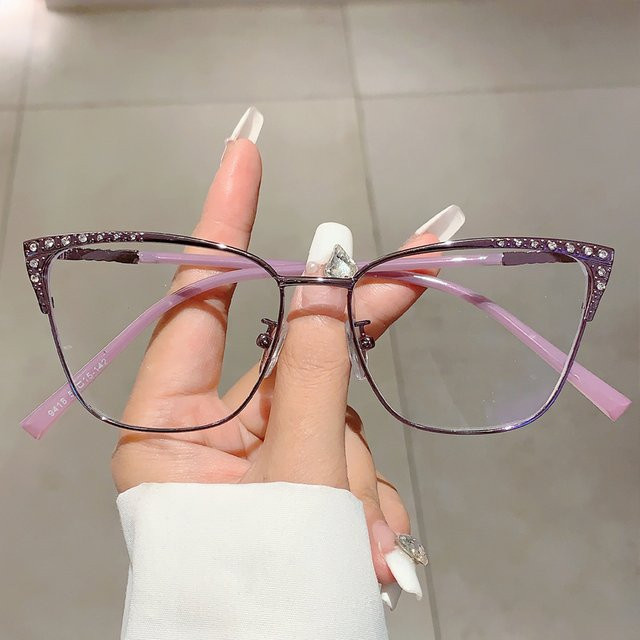 Kampt Cat Eye Korrektionsbrille, Vollrand, Blaulichtfilter, Damen - Bild 1