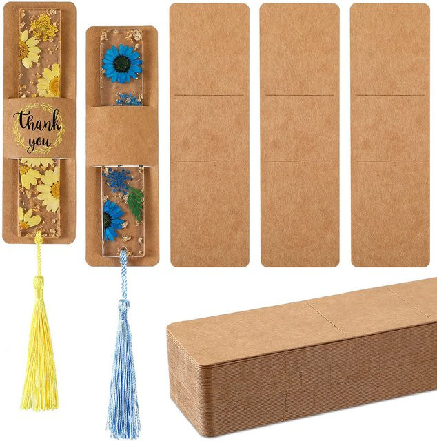 50er Set Harz Lesezeichen Halter in Braun für DIY Verpackungen und Karten-Displays - Bild 1