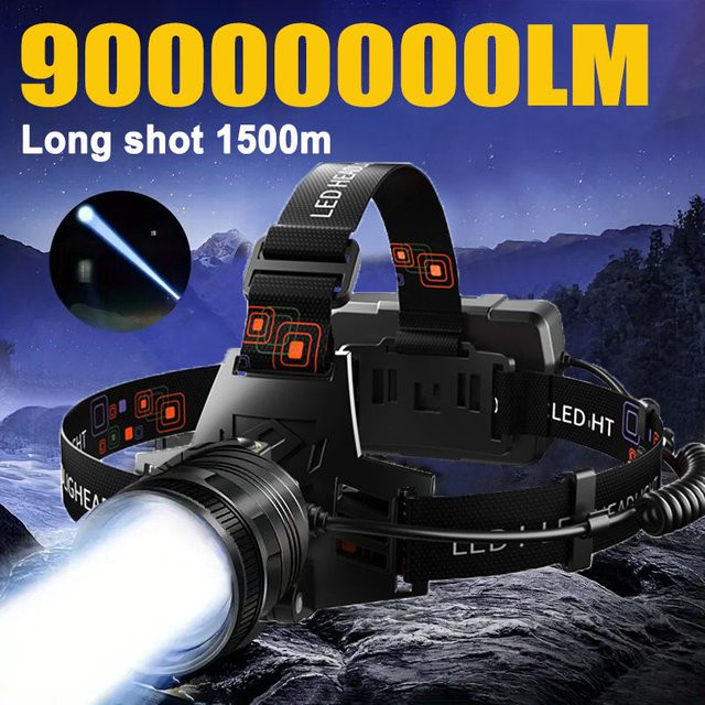Mikenoon LED Scheinwerfer aus Aluminium Legierung in Schwarz, wiederaufladbarer LED Flutlicht für Camping, Jagd und Angeln - Bild 1