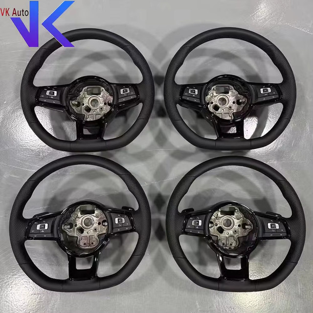 CNL Vollleder Lenkrad in Schwarz für VW Golf MK5 MK6 MK7 MK7.5, Passat B6 B7 B8 B9 und CC - Bild 1