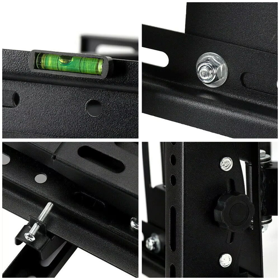 Schwebende TV-Wandhalterung für Fernseher von 32 bis 70 Zoll in Schwarz, schwenkbar und neigbar - Bild 4