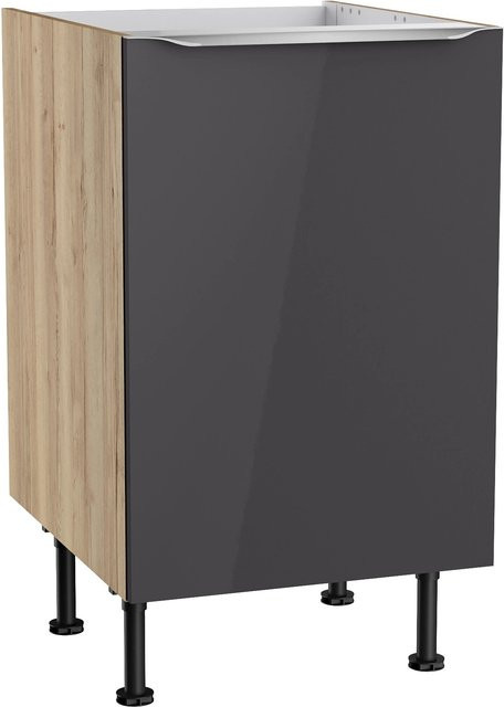 Optifit Küchen-Spülenunterschrank Linus984 in Anthrazit und Wildeiche, B/T/H: 50 x 58,4 x 87 cm - Bild 1