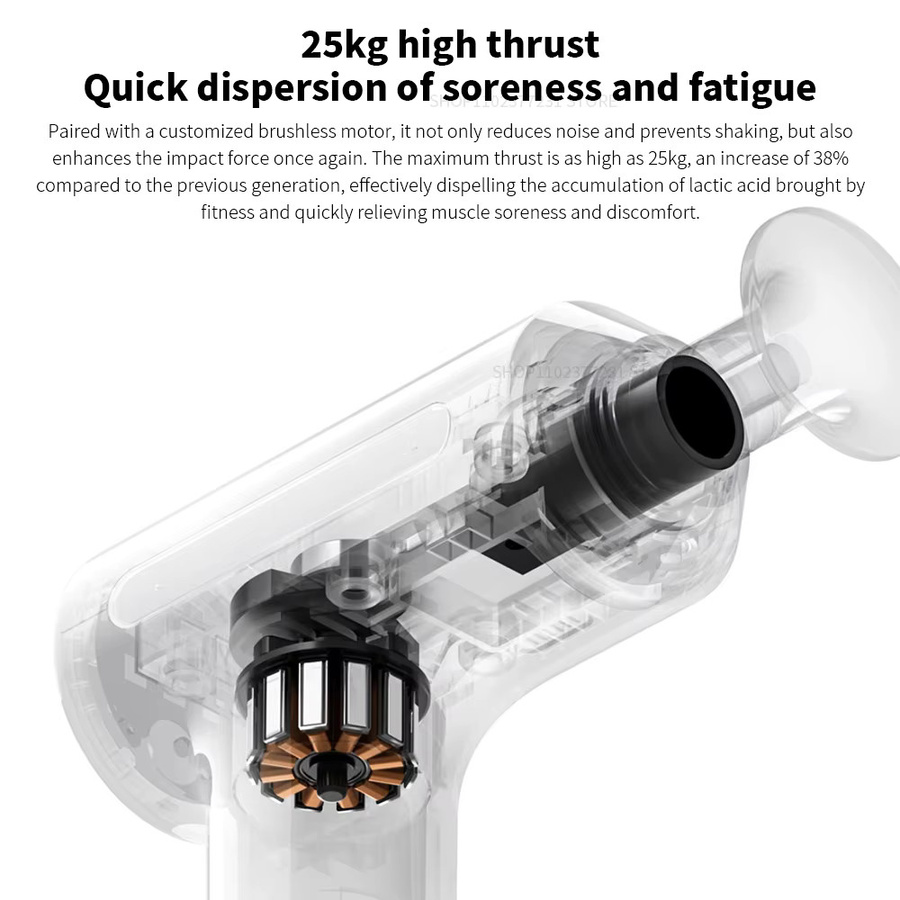 Mijia Faszienpistole Massagepistole für Sport in Grau mit 3 Stärkestufen und 2450mAh Akku - Bild 2