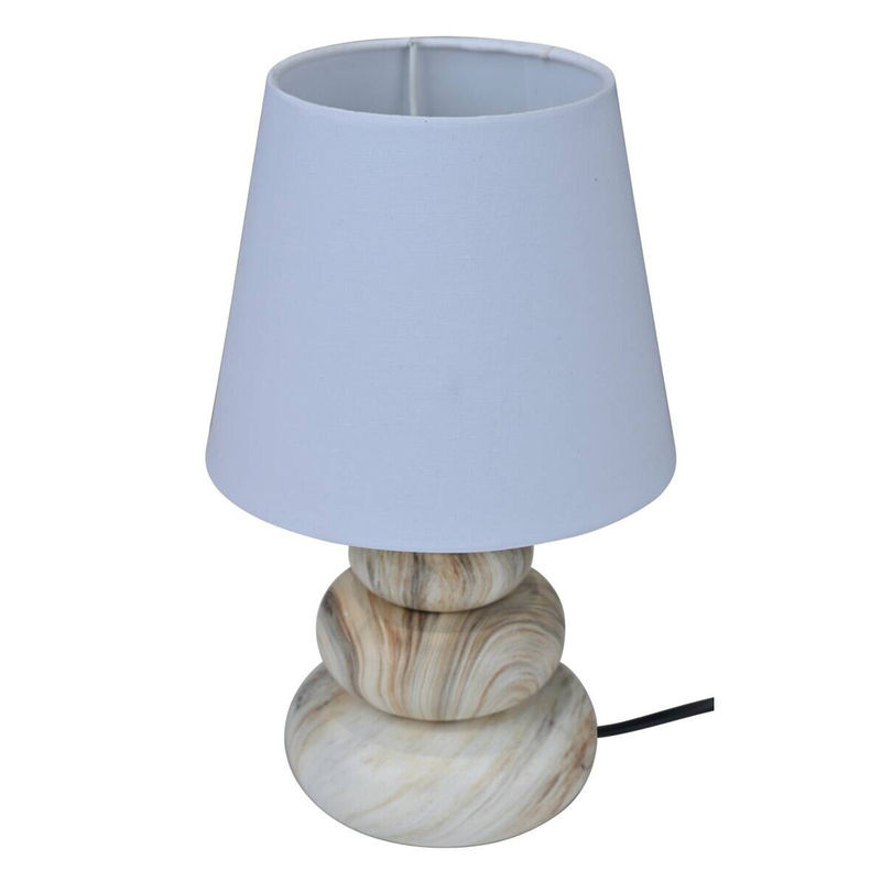 Pocoline Keramik Tischleuchte Adriana in Beige, Braun und Weiß mit E14 Fassung, B/H/T: 16,5 x 17,5 x 16,5 cm - Bild 2