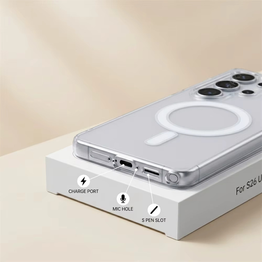 MagSafe Magnetische Schutzhülle für Samsung Galaxy S26 S25 S24 S23 S22 S21 FE Plus Ultra A57 A37 A17 Transparent Stoßfeste TPU und PC Abdeckung - Bild 3