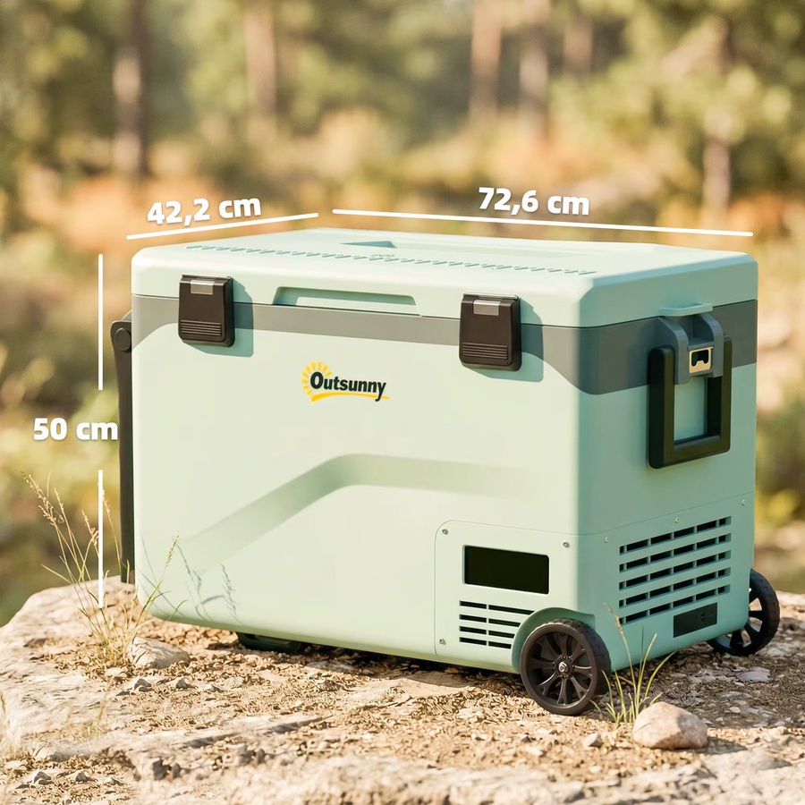 Outsunny Kompressor-Kühlbox 42,5L mit Bluetooth-Telefonhalterung und Flaschenöffner für Camping und Picknick - Bild 6