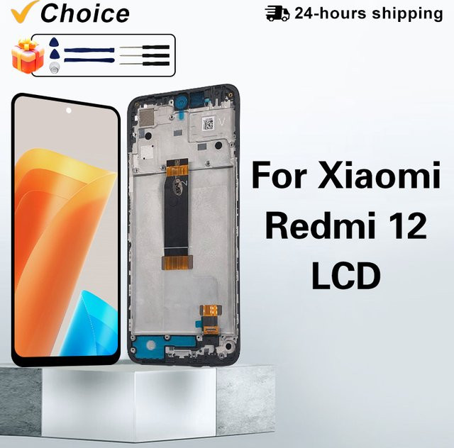 Xiaomi Redmi 12 LCD Touch Panel Screen Digitizer Ersatzteil in Schwarz - Bild 1