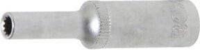 BGS Steckschlüssel-Einsatz Gear Lock tief mit 1/4 Zoll Antrieb und 4 mm Schlüsselweite in Silber - Bild 1