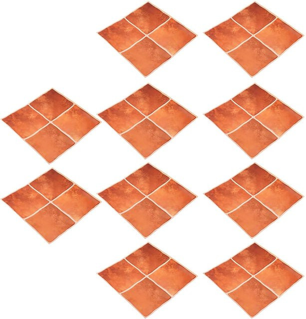 Selbstklebende Rückwandfliesen Fishine aus PET PU in Braun als Spritzschutz für dein Badezimmer - Bild 1