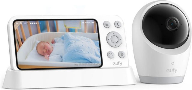 eufy Baby Monitor E21 Smartes Babyfon mit Kamera, Nachtsicht und App-Steuerung, Weiß - Bild 2