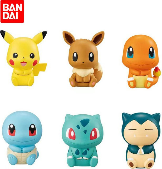 TAKARA TOMY Pokémon Anime Figur Pikachu Charmander Squirtle Bulbasaur Psyduck, Actionfigur, Set - Bild 1