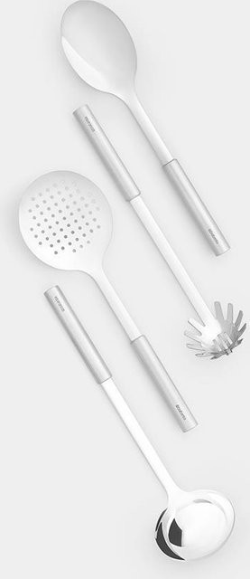 Brabantia Küchenutensilien-Set 4 Stück aus Edelstahl und Silikon in Silber und Weiß - Bild 1