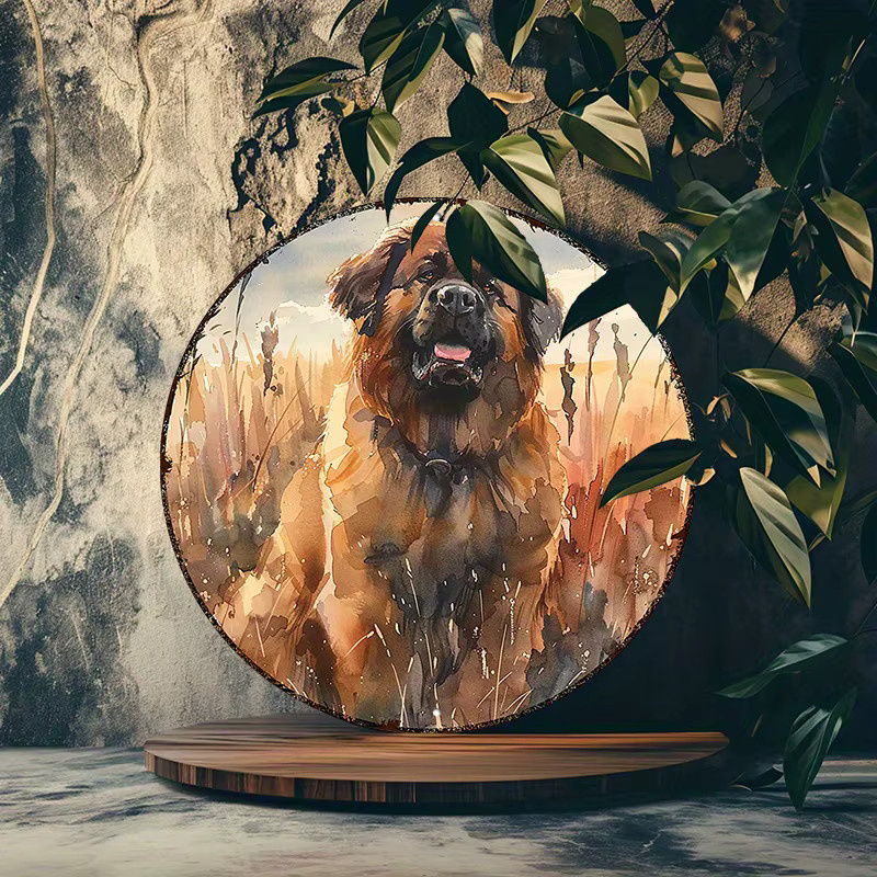 Potdemiel Rundes Aluminiumschild Leonberger Humor, Farbe Mehrfarbig, Durchmesser: 20,3 cm - Bild 4