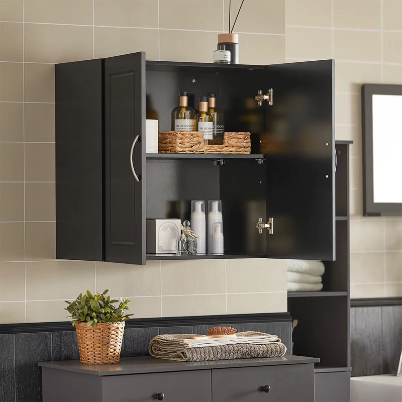 SoBuy FRG231 Hängeschrank in Weiß als Badschrank, Küchenschrank oder Medizinschrank mit zwei Türen und internen Regalböden - Bild 3