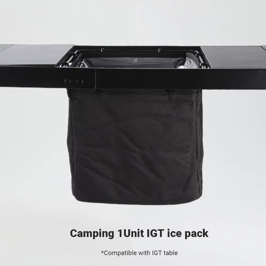 Pandatour IGT 1-Einheit Campingtisch mit Eiskübel und Isoliertaschen in Schwarz - Bild 3
