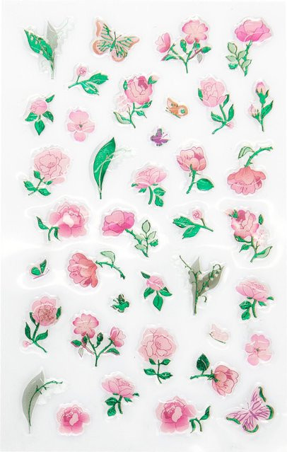 Rico Design Paper Poetry Gel Sticker La Vie en Rose - Bild 1