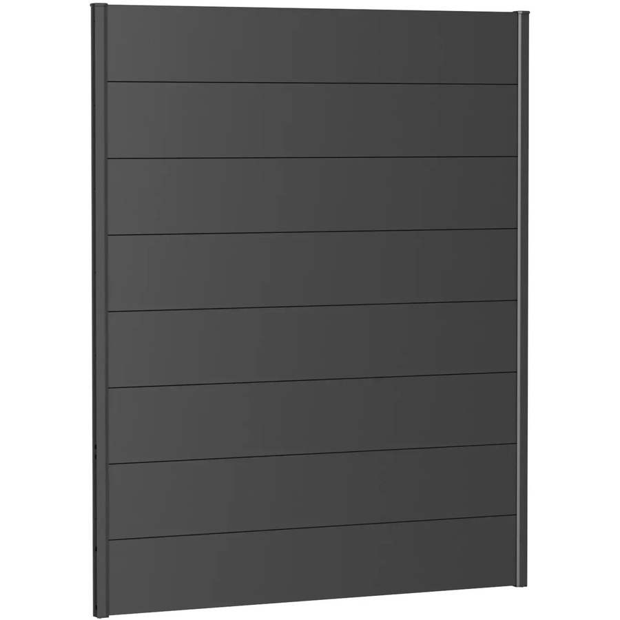 Biohort Wandpaneel Sichtschutz aus Stahlblech Dunkelgrau-Metallic B: 150 cm, H: 180 cm - Bild 2