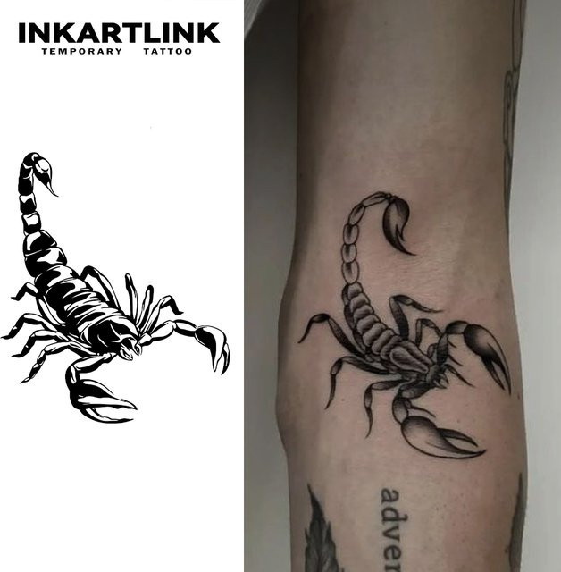 Scorpion Temporärer Tattoo-Aufkleber, wasserfest, semi-permanent - Bild 1