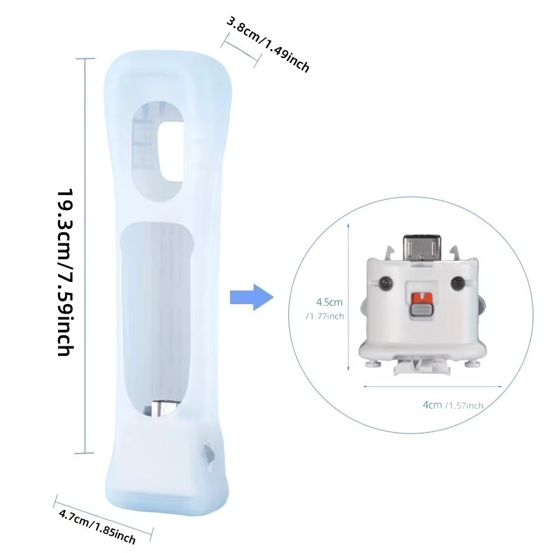 Motion Plus Adapter-Sensor für Nintendo Wii Fernbedienung in Weiß zur Präzisionsverbesserung des Gamepads und Joysticks - Bild 1