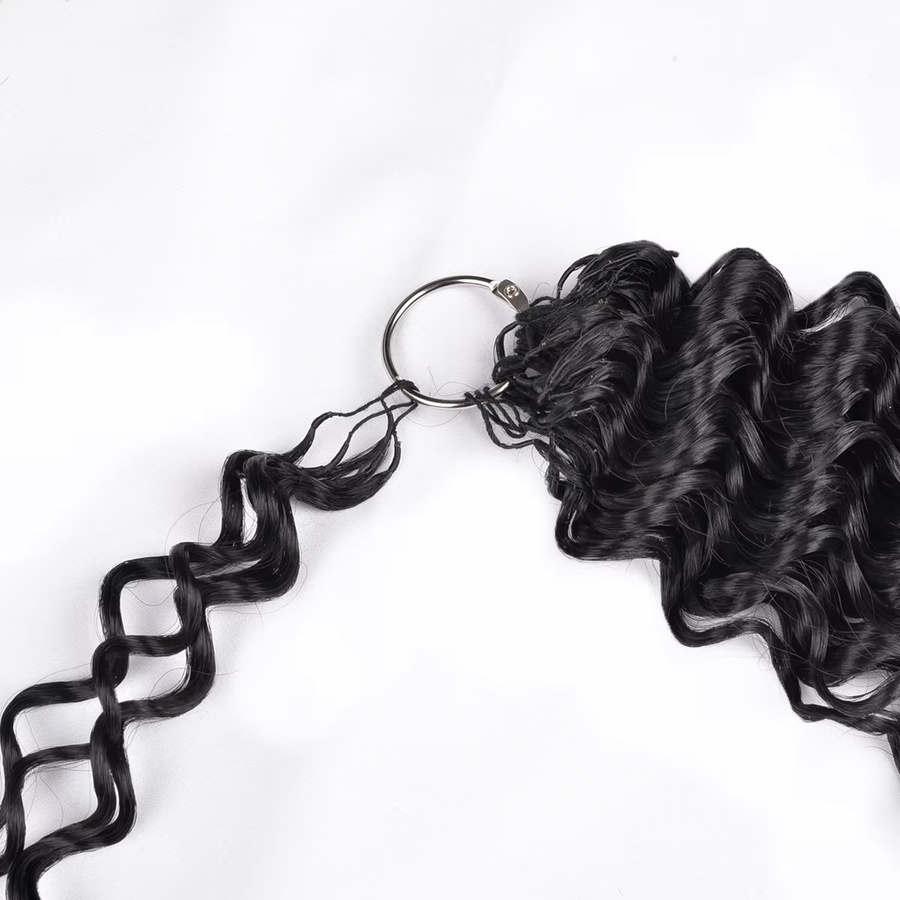 BUDABUDABUDA Synthetische Deep Wave Häkelhaarverlängerung, Unisex - Bild 4