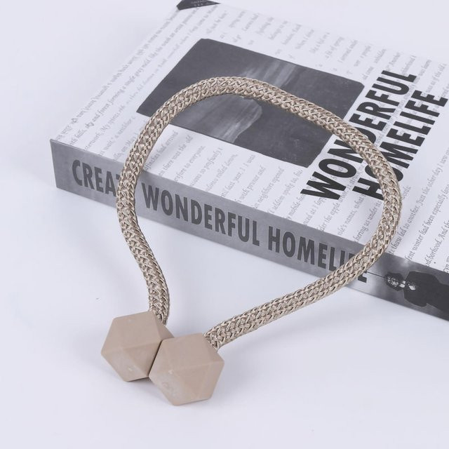 OutsideWorld Magnetische Vorhanghalter Set, Wasserdicht, Farbe: Hellbraun, Grau, Beige - Bild 1