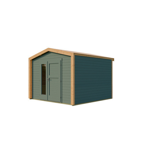 Weka Gartenhaus Killarney Satteldach in Schwarz-Grün B/T/H: 311 x 300 x 246 cm - Bild 3