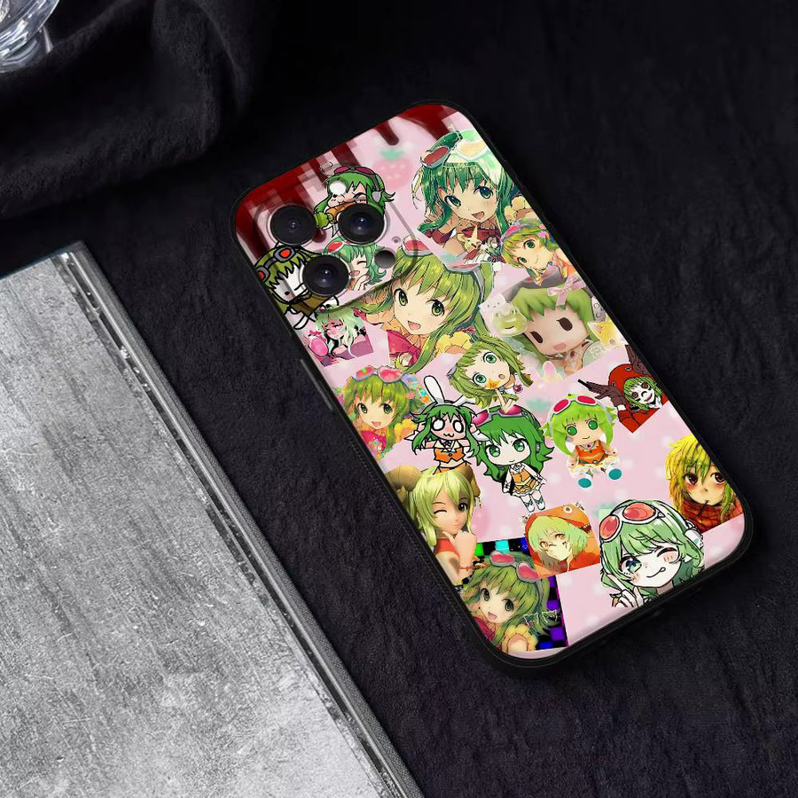Mesuca Megpoid Gumi Handyhülle für iPhone 11 12 13 14 15 16 17 Pro Max X Xs Xr in Schwarz und Multicolour - Bild 5