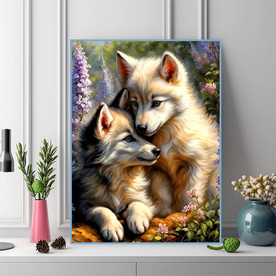 EverShine Diamant-Gemälde Hund als Kreuzstich-Mosaik in Multicolour, quadratisches Bild zur Heimdekoration, B/H: 30 x 20 cm - Bild 3