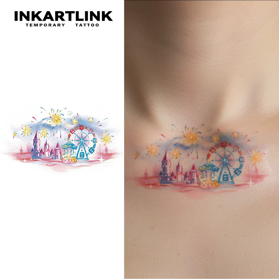 INKARTLINK Temporäre Tattoo Aufkleber, Wasserdicht - Bild 2