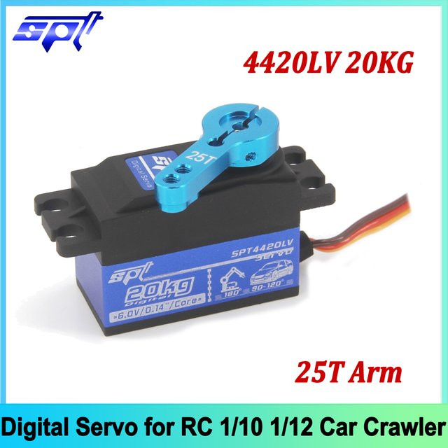 SPT 4420LV Digital Servo, Metallgetriebe, Kurzer Körper, Niedrigprofil, 25T Arm - Bild 1