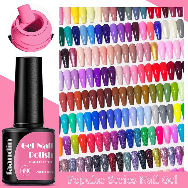 Faandin Gel-Nagellack, Schimmernd, 7 ml - Bild 1