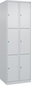 C+P Schließfachschrank Classic PLUS mit 2 Abteilen in Lichtgrau, H x B x T: 185 x 60 x 50 cm - Bild 1