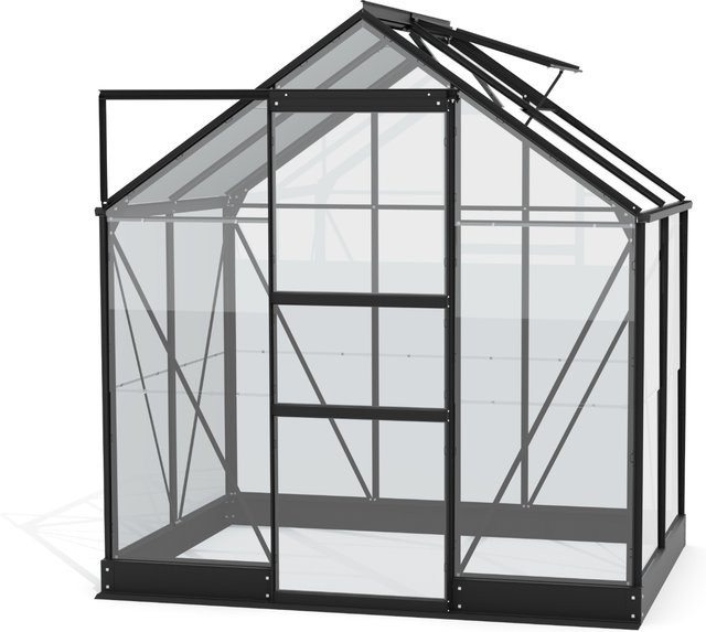 Vitavia Gewächshaus Eris 2500 in Schwarz mit ESG-Sicherheitsglas und Schiebetür, B/T/H: 195,0 x 131,0 x 207,4 cm - Bild 1
