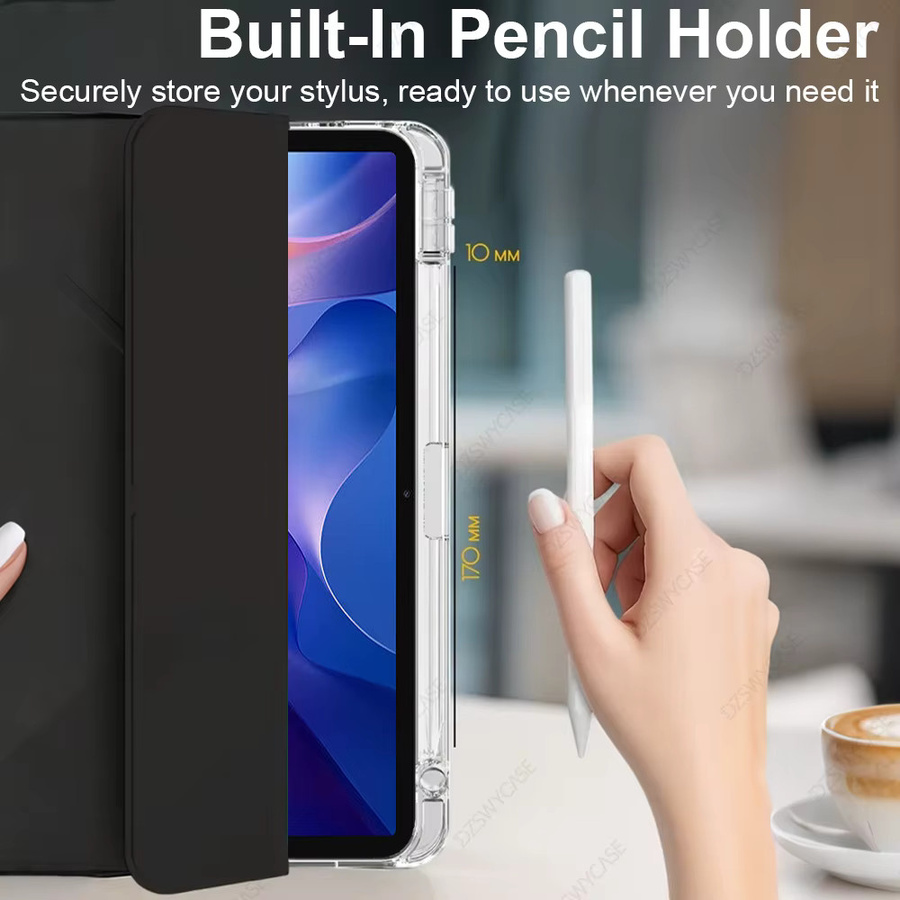 Xiaomi Y-Folding Flip Stand Hülle für Redmi Pad 2 11 Zoll 2025 mit Auto-Sleep-Funktion und Stifthalter in Schwarz - Bild 3