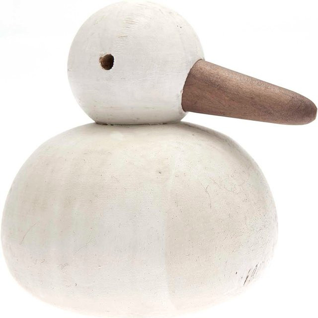 Rico Design Deko-Figur Möwe sitzend in Weiß aus Holz, Breite: 10 cm, Tiefe: 10,5 cm, Höhe: 10,5 cm - Bild 1