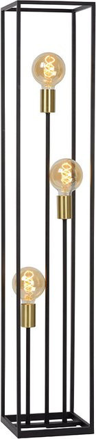 Lucide Ruben Stehleuchte aus Metall in Schwarz und Kupfer mit LED und Glas in Transparent - Bild 1
