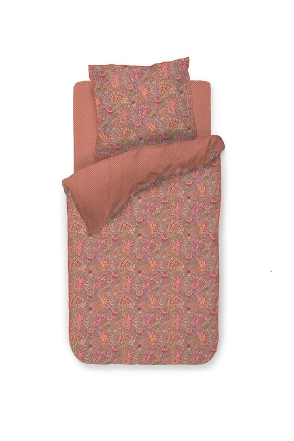 PIP Studio Perkal Bettwäsche Kitenge Terra Ornamente Blüten Rosa Wende, B/H: 135 x 200 cm mit Kissenbezug 80 x 80 cm - Bild 1