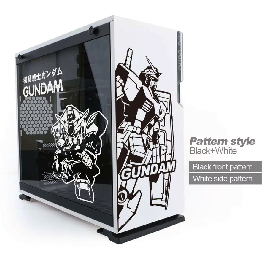 Personaliy Anime Aufkleber für PC-Gehäuse, wasserfester Cartoon Dekor Aufkleber für Computer Chassis, weiß und mehrfarbig - Bild 2