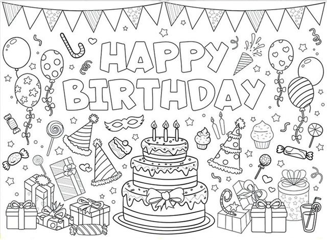 Binchi Outdoor Product Malbuch und Ausmalposter für Kinder mit Weltraum-Motiv als Geburtstagsparty Zubehör für Jungen und Mädchen, Weiß - Bild 1
