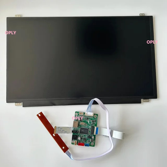 OPLY 15,6 Zoll EDP Monitor Panel mit Mini Controller Board, 1366x768 HD Ready, HDMI-kompatibel für PC, Laptop und Raspberry Pi - Bild 1