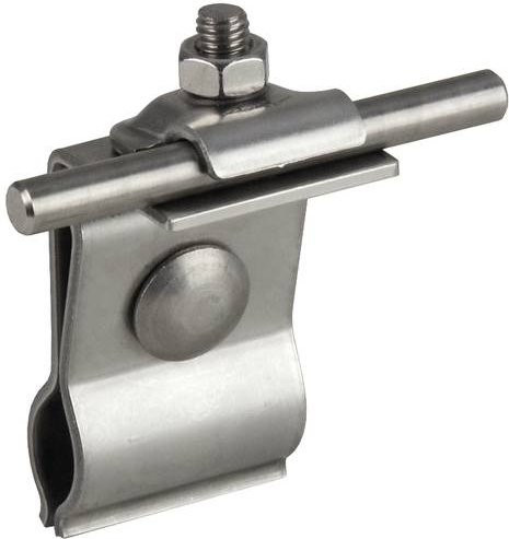 DEHN Dachleitungshalter DLH KB 6.10 RSF20.25 aus Edelstahl in Silber - Bild 1