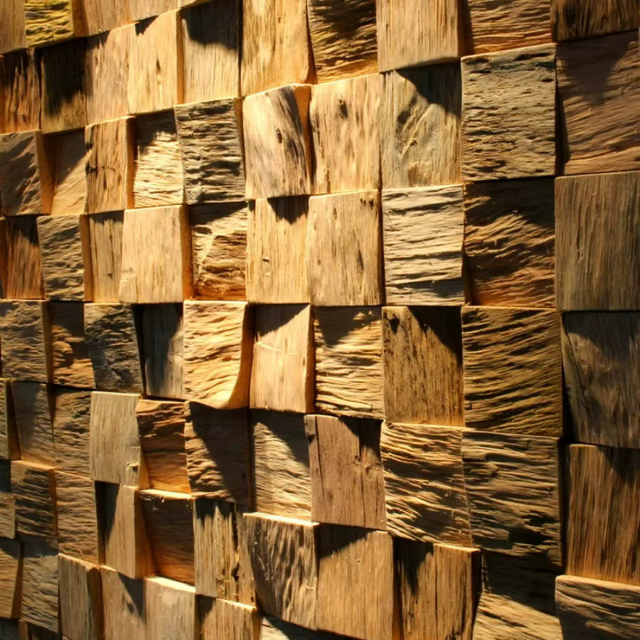Mosecor Massivholz Mosaik Wanddeko im europäischen Stil für Wohnzimmer und Schlafzimmer - Bild 2