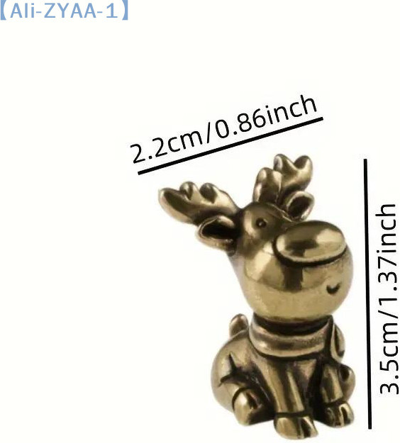 Handgefertigte Elchfigur aus Messing und Kupfer von JETTING als dekoratives Metallornament für deinen Schreibtisch oder als Weihnachtsdekoration - Bild 1