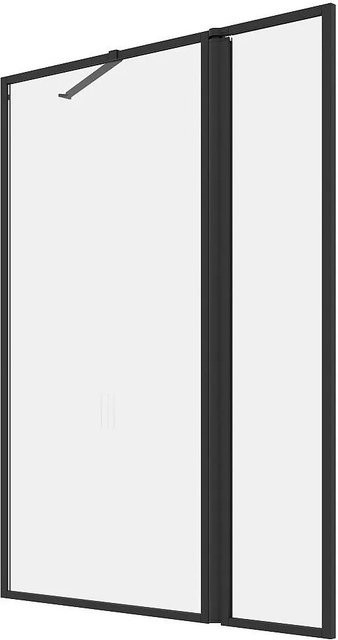 Vente-unique Duschabtrennung Bradenton Schwarz Breite: 100 cm - Bild 1