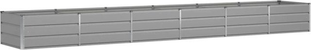 vidaXL Pflanzkübel aus Stahl in Hellgrau, B/T/H: 480 x 80 x 45 cm - Bild 1