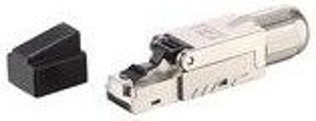 Equip Cat 8.1 RJ45 Stecker Set, 5 Stück, Schwarz/Edelstahl, Breite: 57,1 mm, Tiefe: 11,7 mm - Bild 2