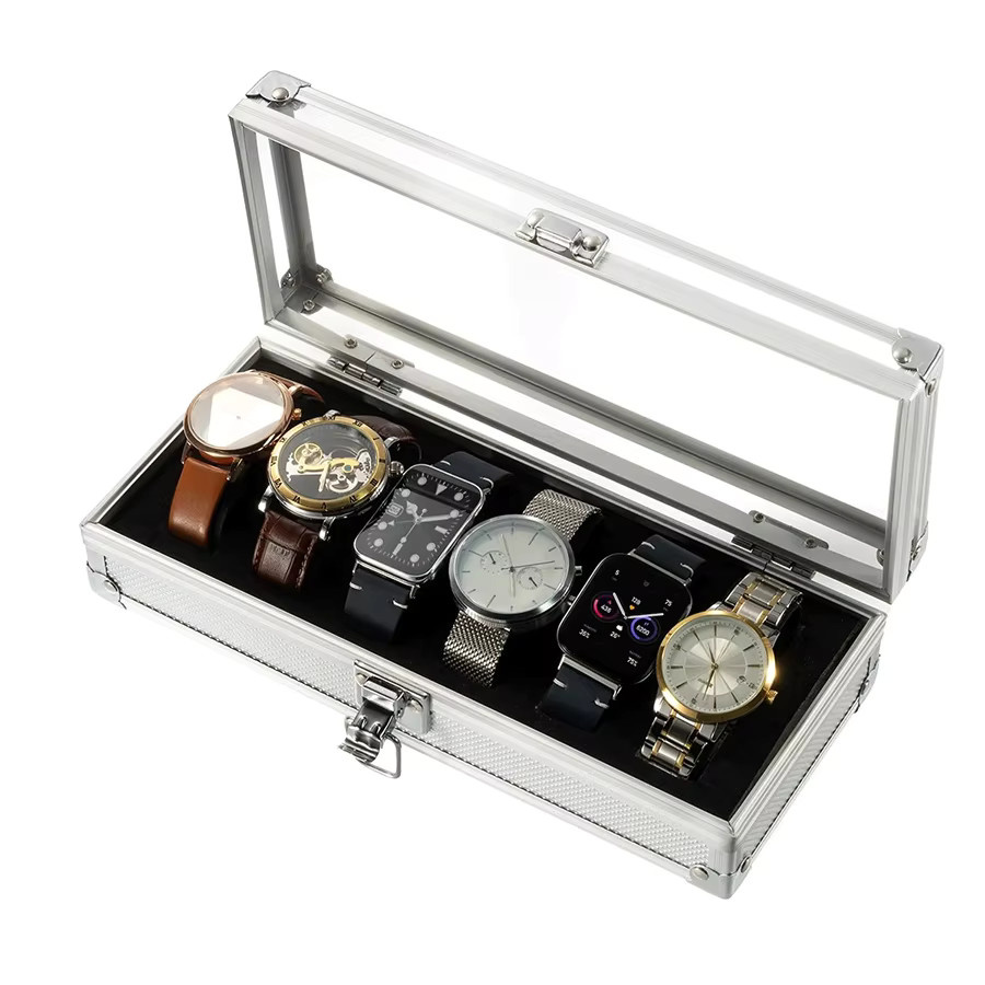 Uhren Box Aluminium, Silber, Unisex - Bild 2