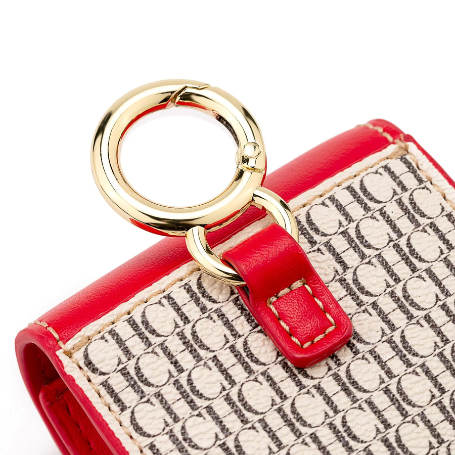 CH Accessories Kopfhörertasche mit geprägtem Design in Rot - Bild 1